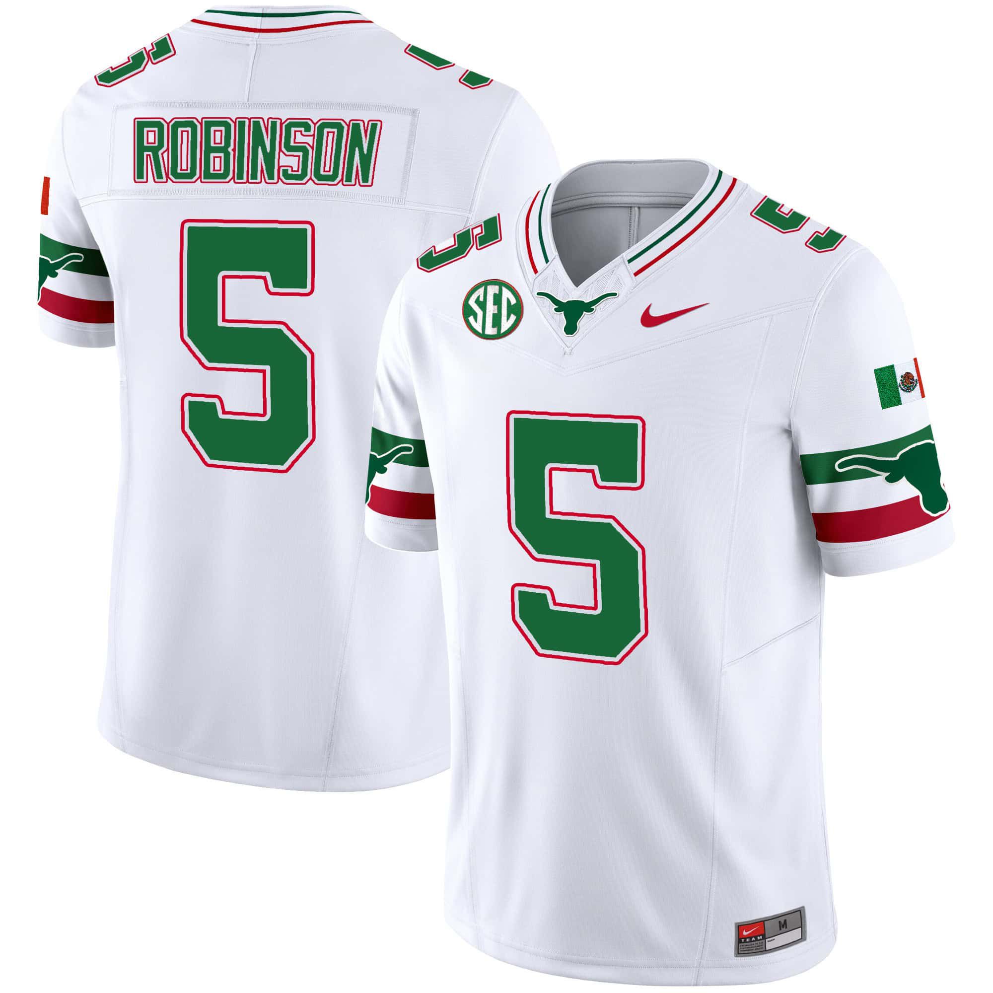 Men Texas Longhorns #5 Robinson White 2024 Nike Mexico SEC Patch Vapor NCAA Jersey->indianapolis colts->NFL Jersey